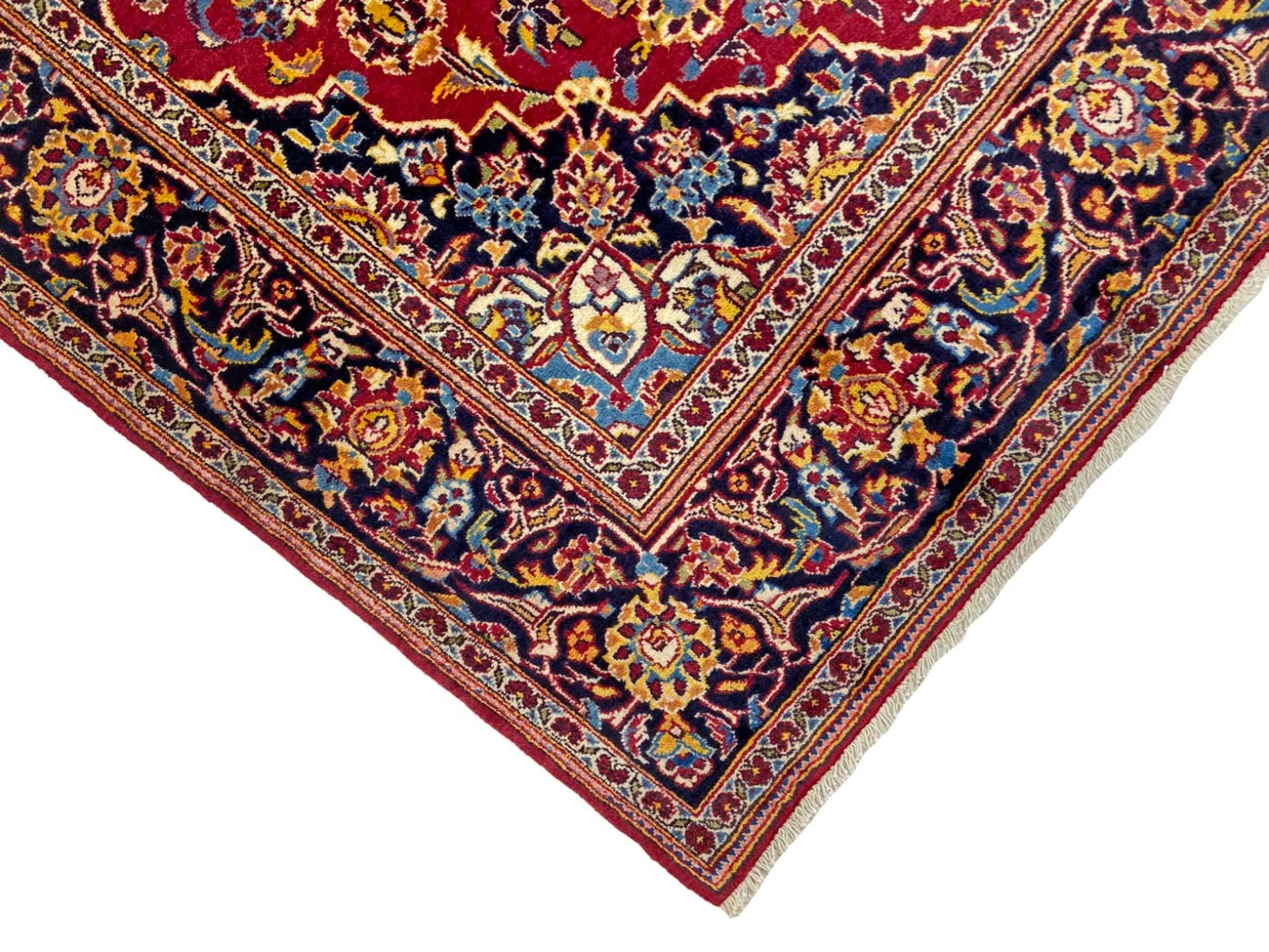 Handgeknüpfter Kashan Perserteppich 222 × 137 cm