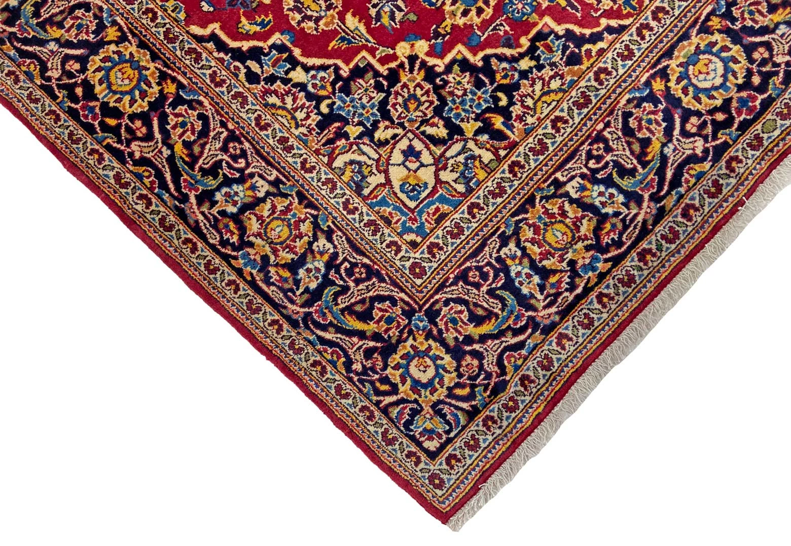 Kashan Perserteppich 229 × 143 cm aus Wolle, handgeknüpft