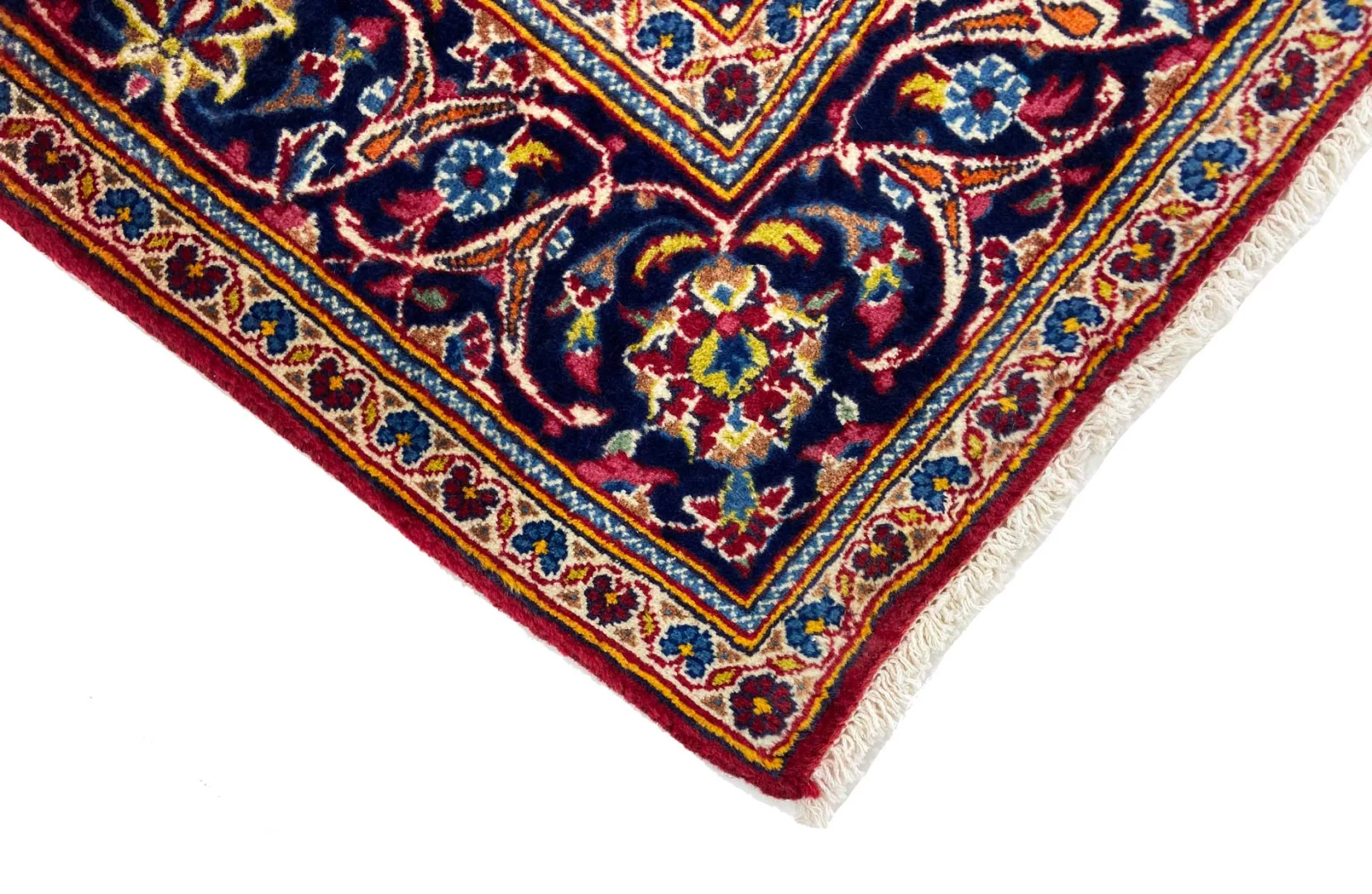 Handgeknüpfter Kashan Perserteppich 242 × 152 cm