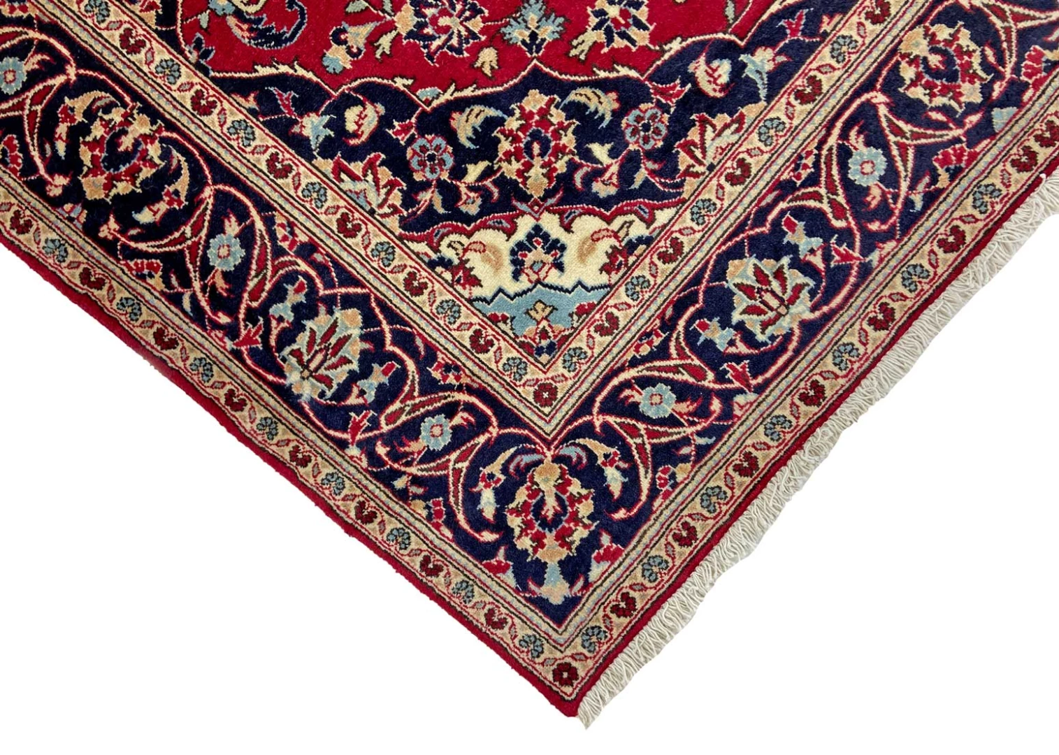 Kashan Perserteppich aus Iran, 247 × 144 cm