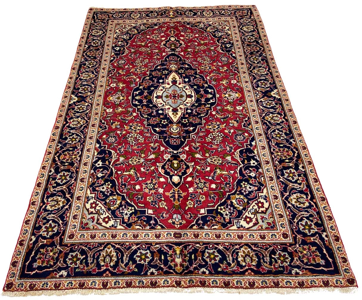 Kashan Perserteppich aus Iran, 249 × 151 cm