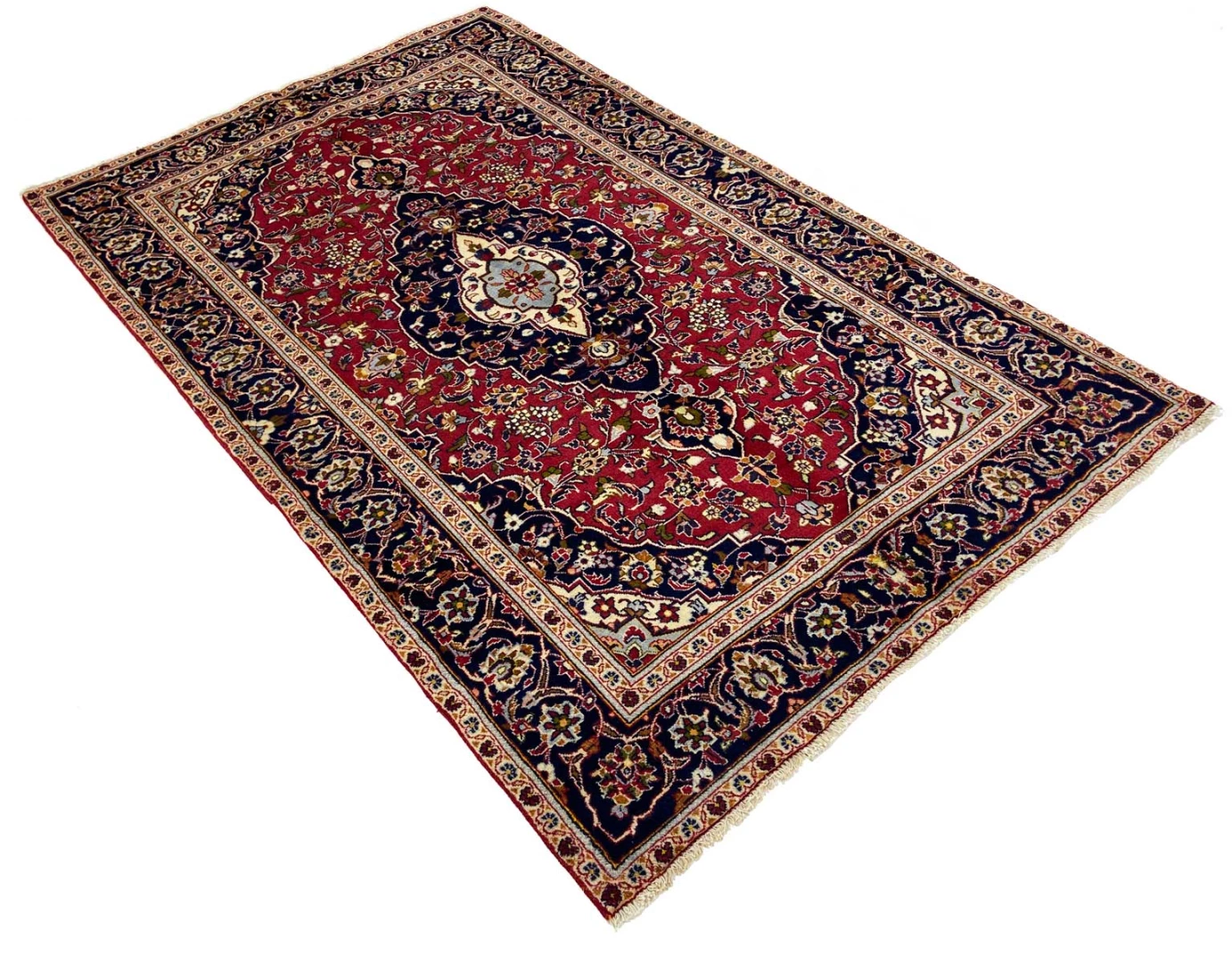 Kashan Perserteppich aus Iran, 249 × 151 cm