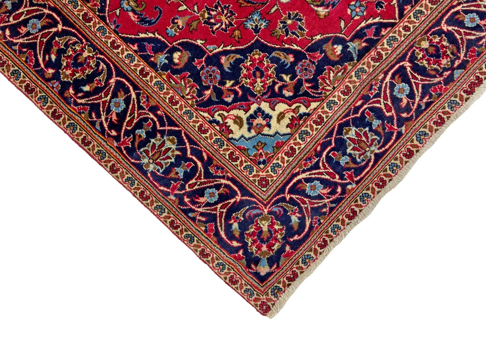 Handgeknüpfter Kashan Perserteppich, 262 × 148 cm, Wolle