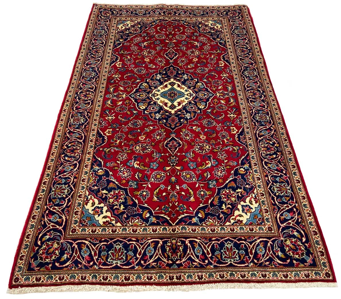 Kashan Perserteppich aus Iran, 262 × 151 cm