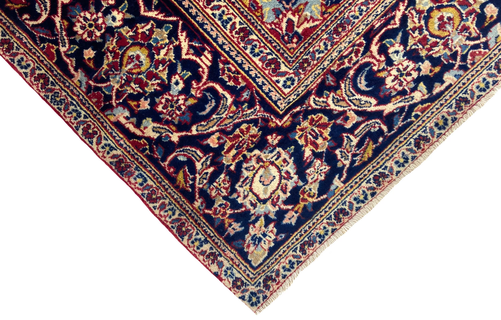 Kashan Perserteppich 294 × 201 cm aus Wolle, handgeknüpft