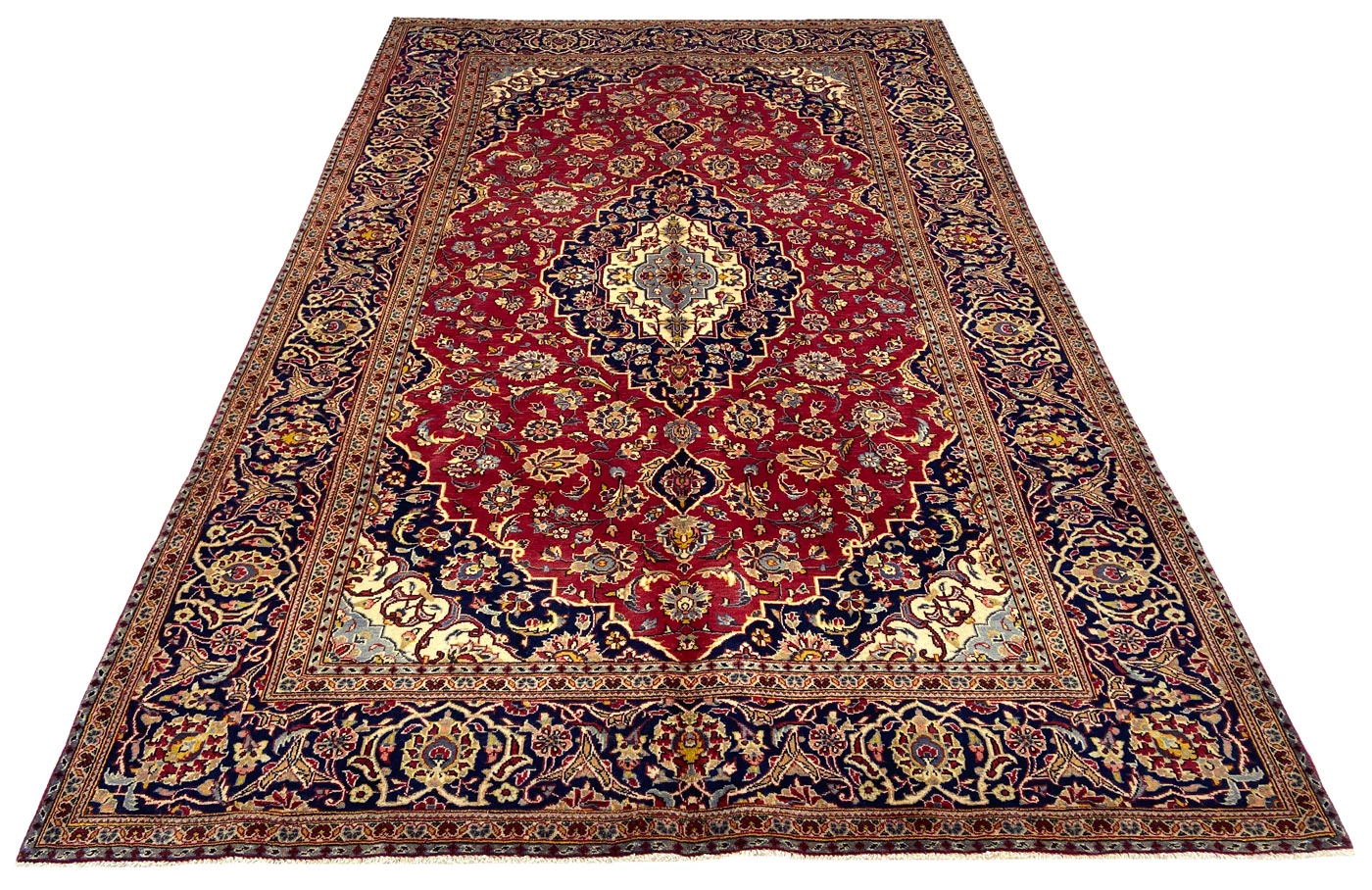 Handgeknüpfter Kashan Perserteppich 301 × 196 cm