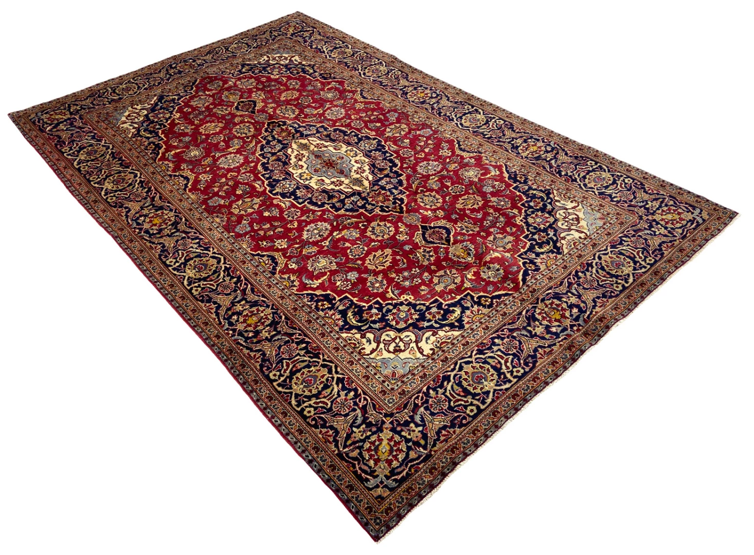 Handgeknüpfter Kashan Perserteppich 301 × 196 cm