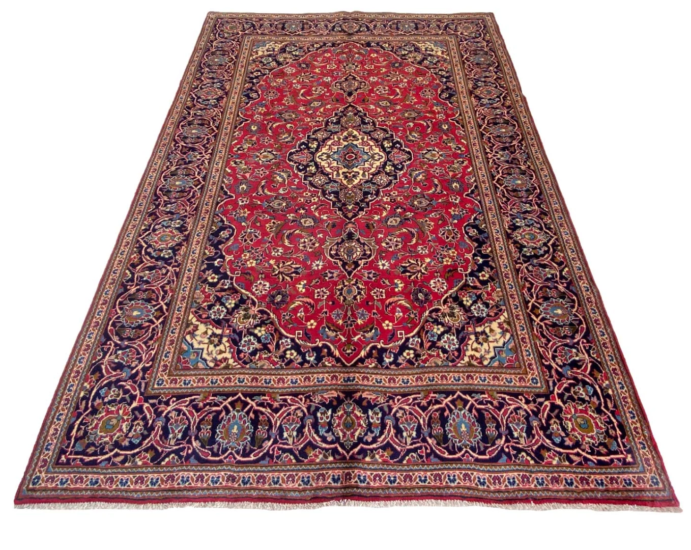 Handgeknüpfter Kashan Perserteppich 302 × 199 cm