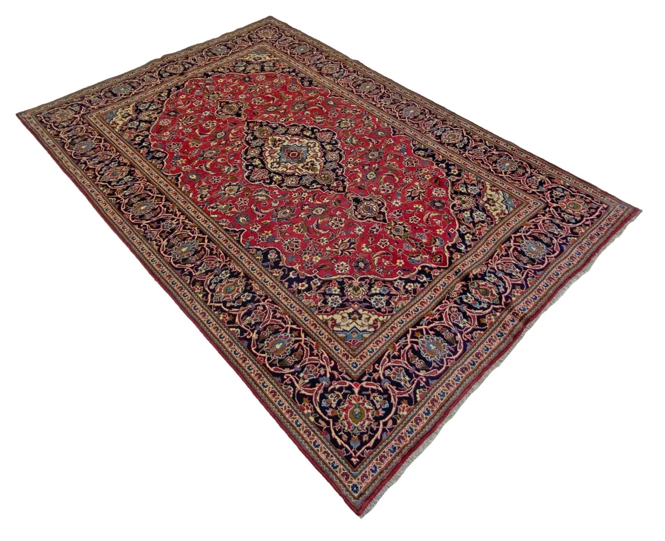 Handgeknüpfter Kashan Perserteppich 302 × 199 cm