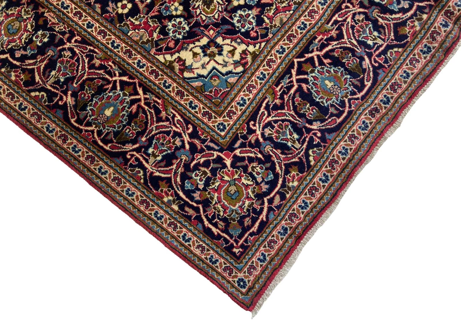 Handgeknüpfter Kashan Perserteppich 302 × 199 cm