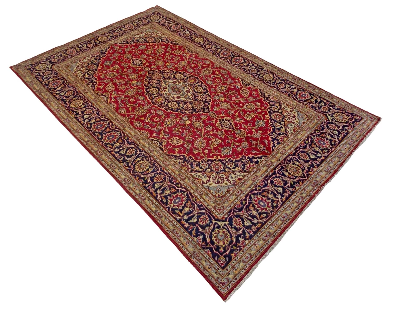 Handgeknüpfter Kashan Perserteppich 305 × 191 cm