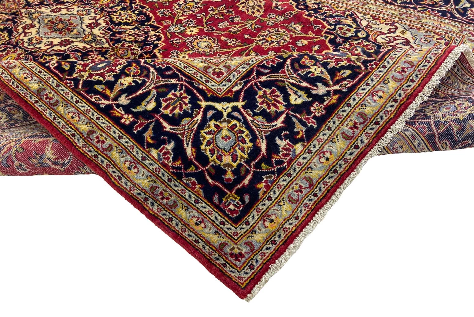 Handgeknüpfter Kashan Perserteppich 305 × 191 cm