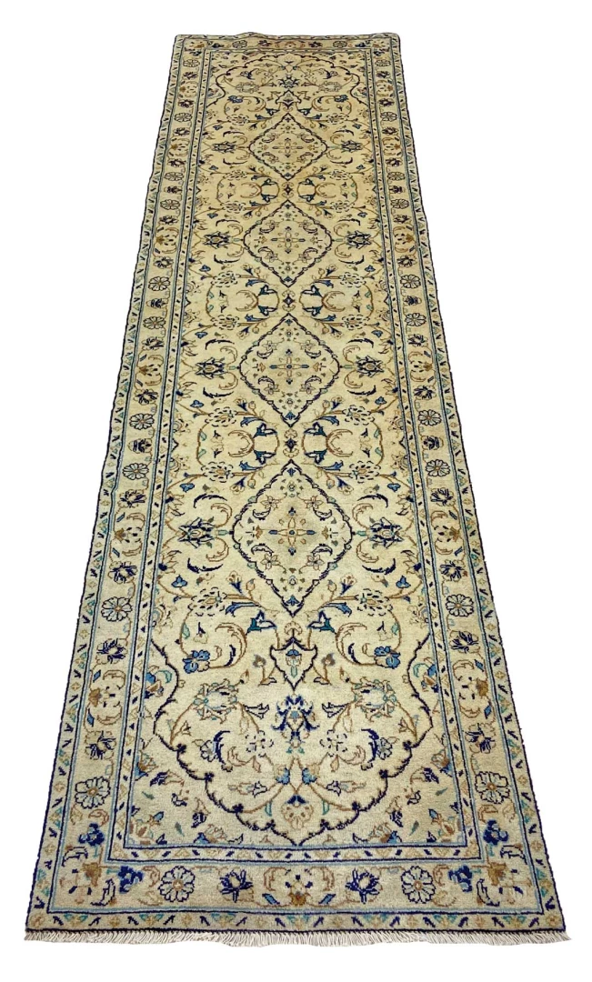 Handgeknüpfter Kashan Perserteppich 305 × 79 cm