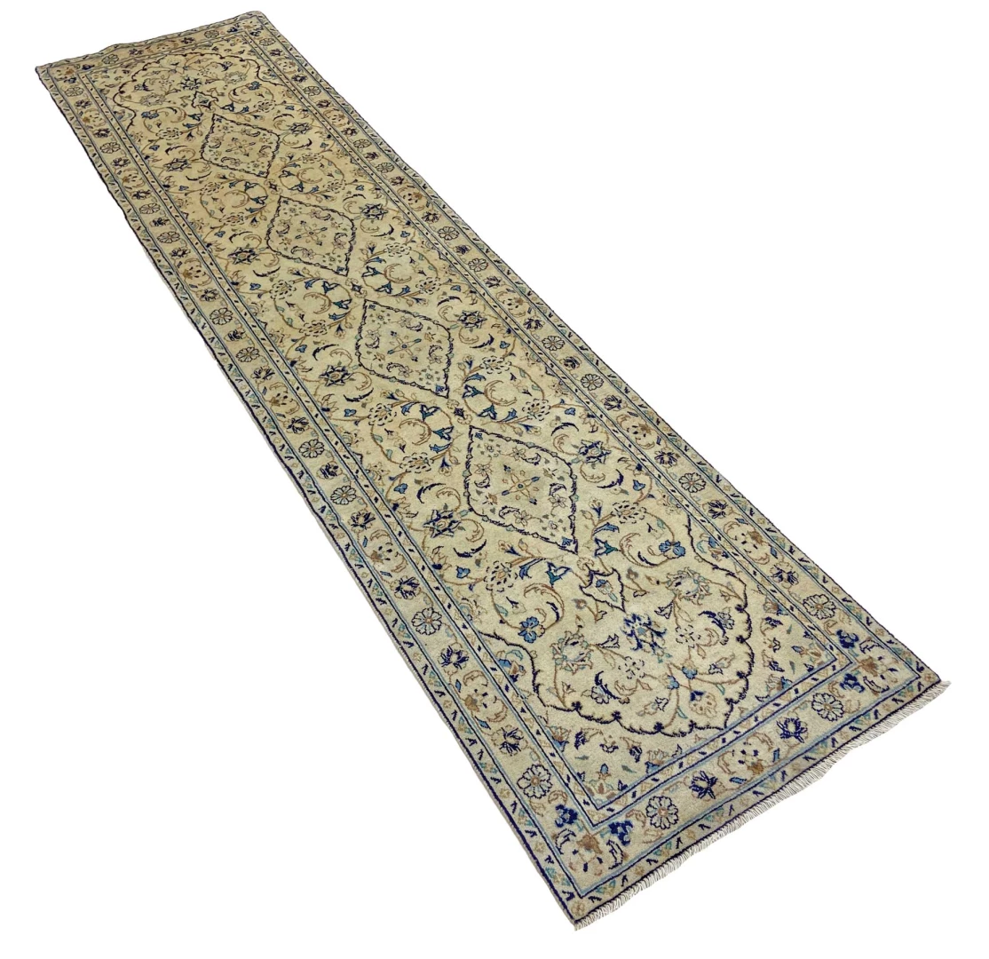 Handgeknüpfter Kashan Perserteppich 305 × 79 cm