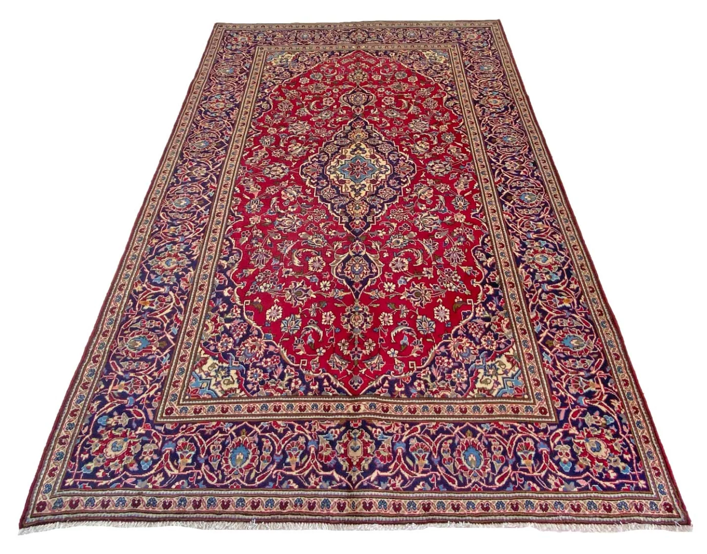 Kashan Perserteppich 310 × 193 cm aus Wolle, handgeknüpft
