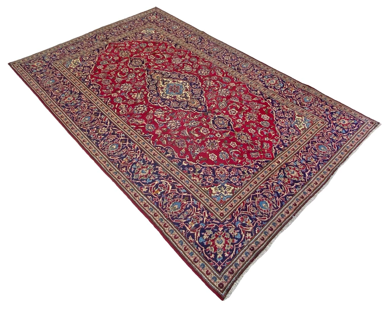Kashan Perserteppich 310 × 193 cm aus Wolle, handgeknüpft