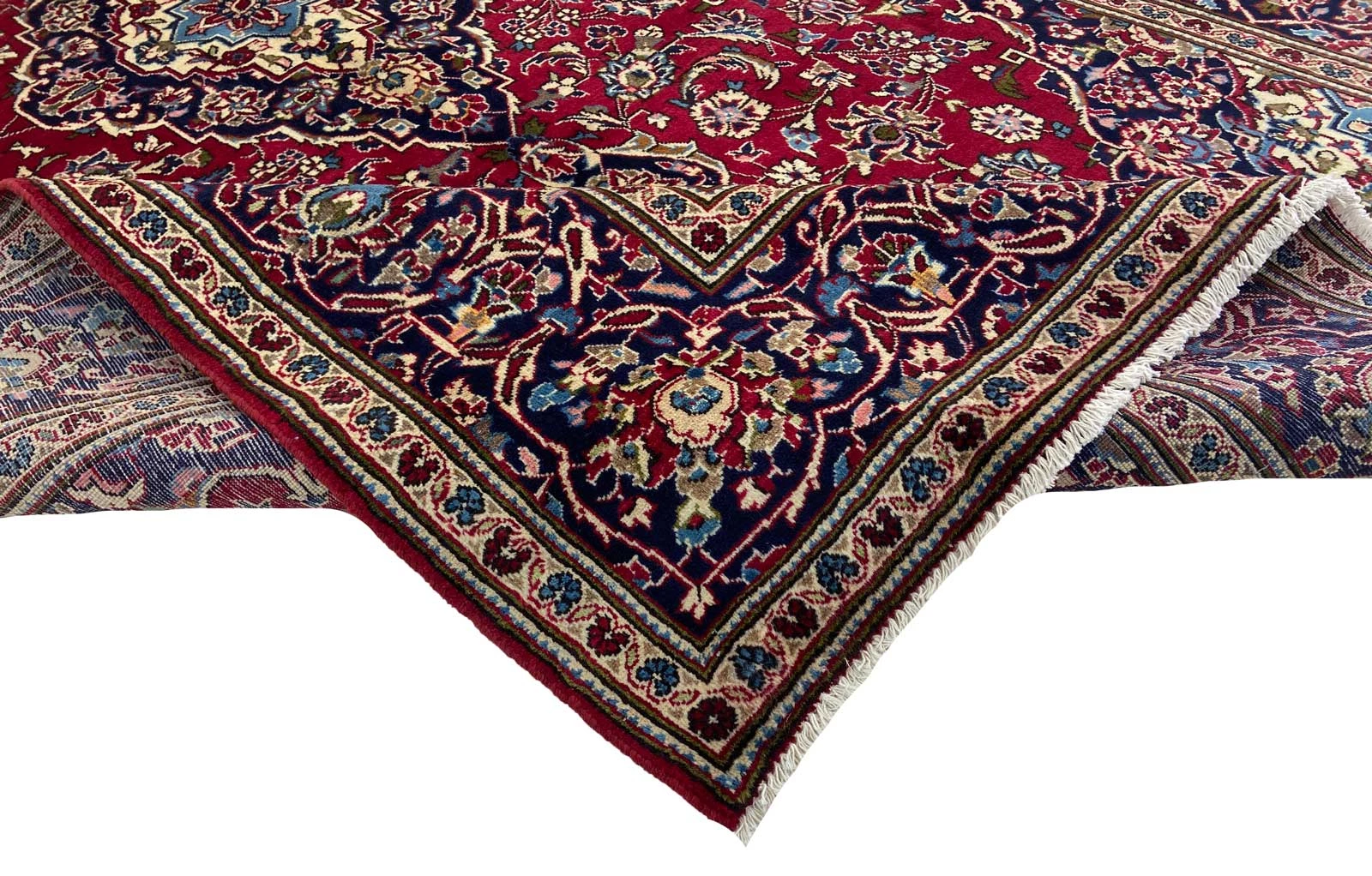 Kashan Perserteppich 310 × 193 cm aus Wolle, handgeknüpft