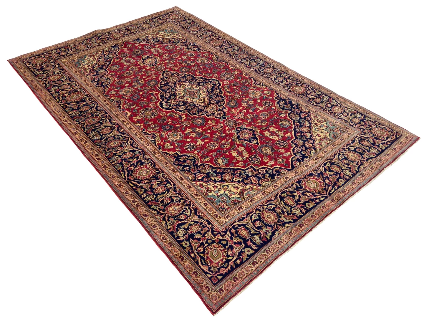 Kashan Perserteppich aus Iran, 310 × 201 cm