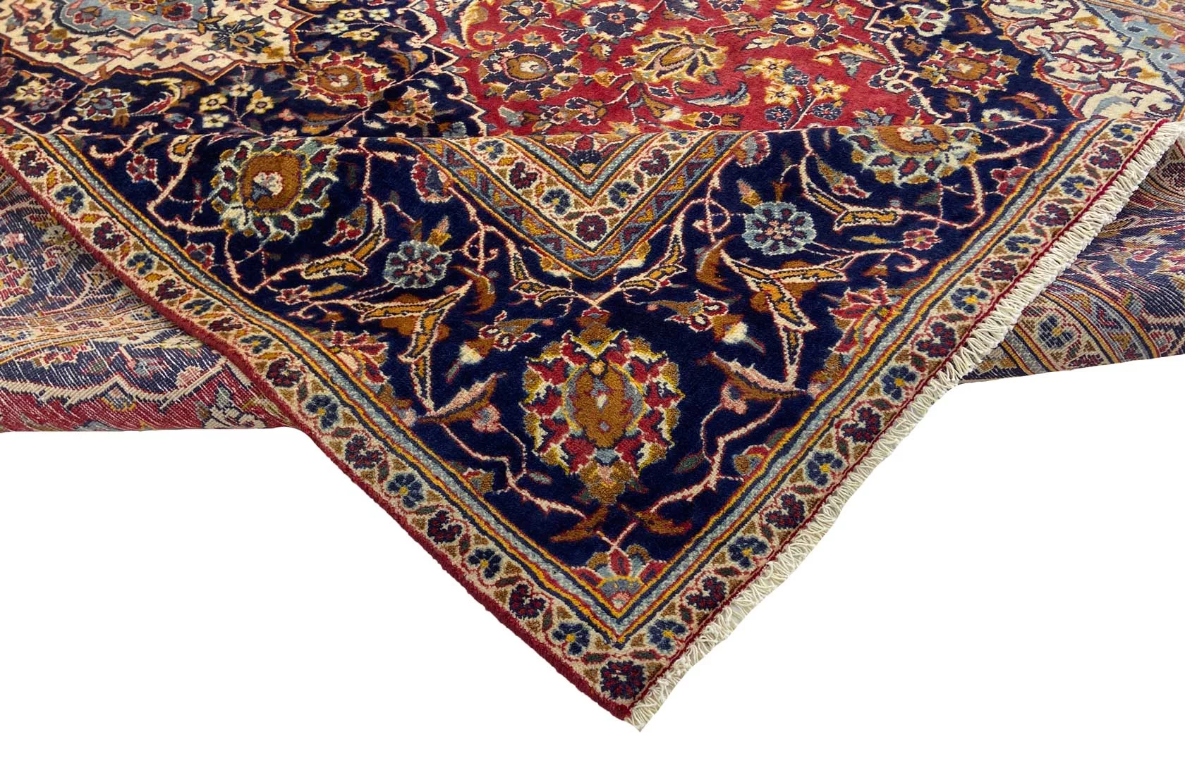 Handgeknüpfter Kashan Perserteppich, 312 × 194 cm, Wolle