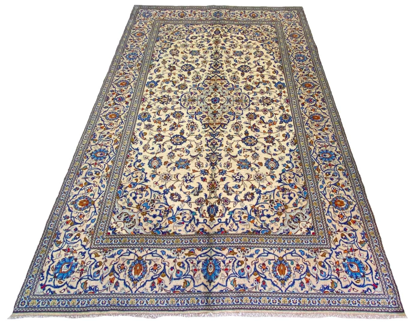 Kashan Perserteppich 312 × 197 cm aus Wolle, handgeknüpft