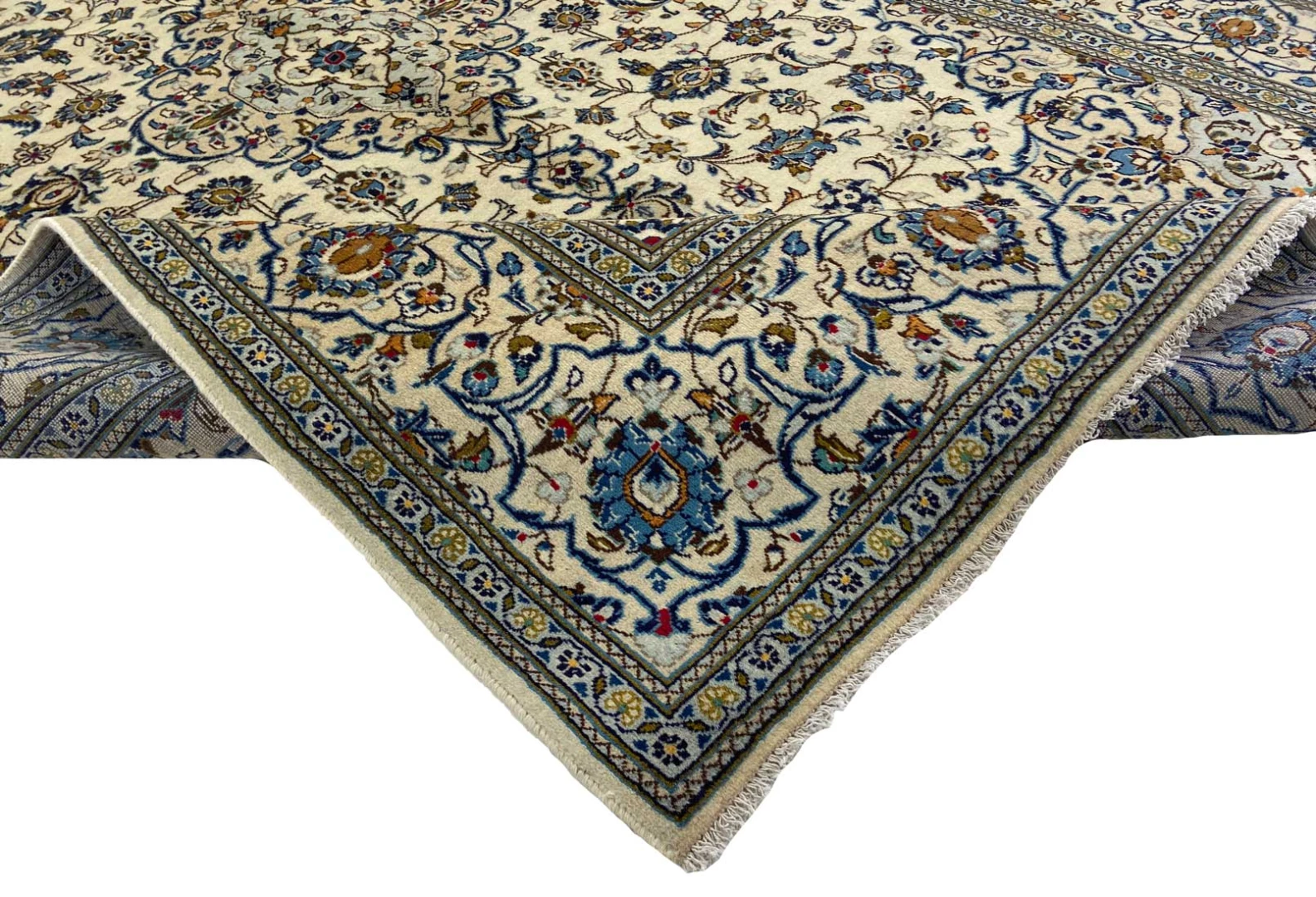 Kashan Perserteppich 312 × 197 cm aus Wolle, handgeknüpft