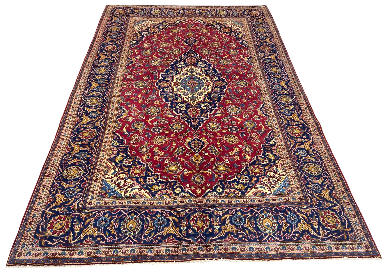 Handgeknüpfter Kashan Perserteppich, 314 × 201 cm, Wolle