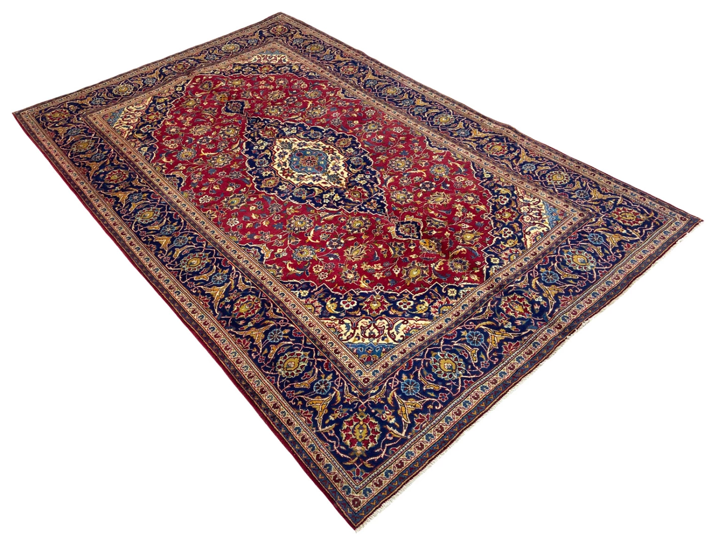 Handgeknüpfter Kashan Perserteppich, 314 × 201 cm, Wolle