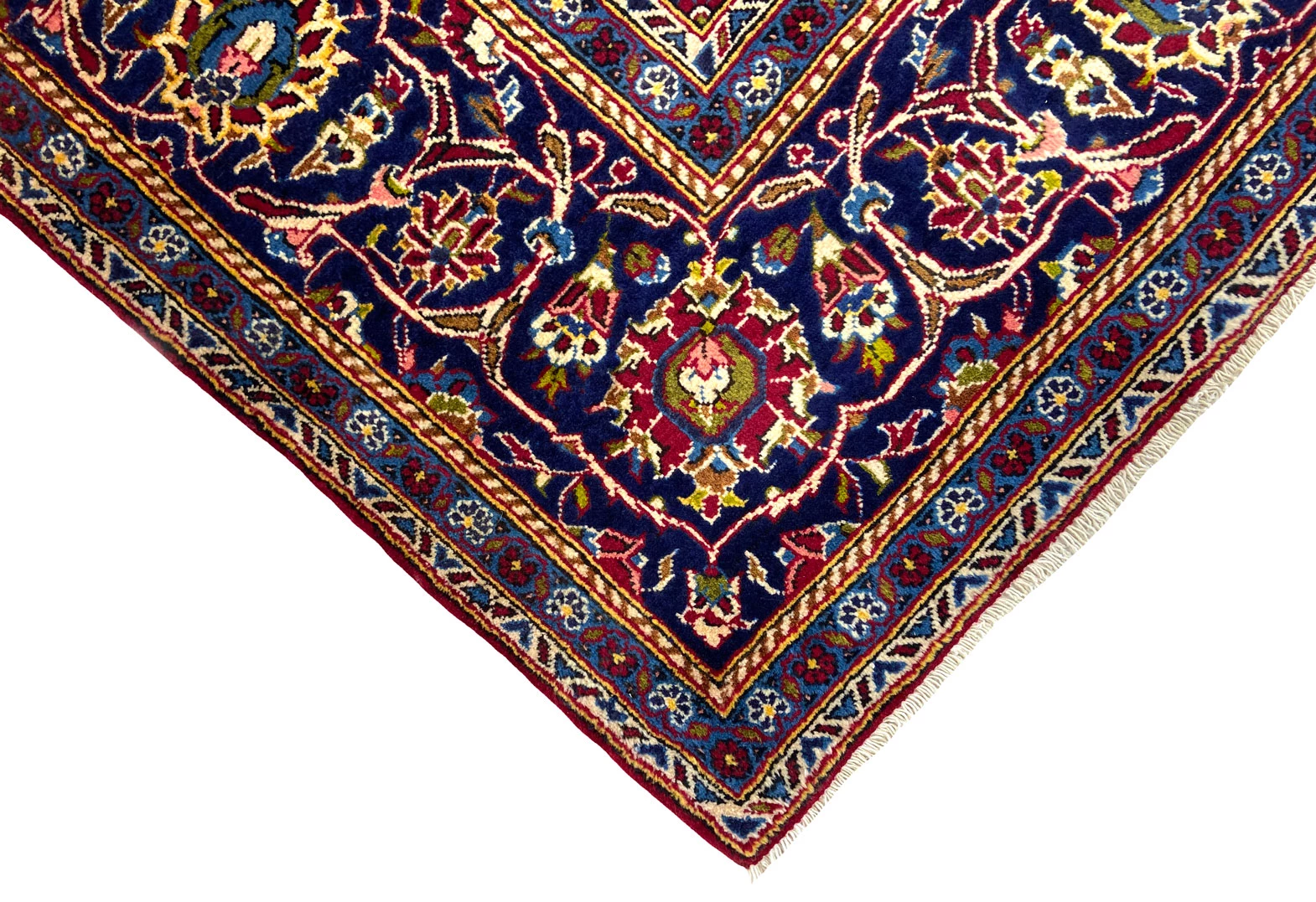 Handgeknüpfter Kashan Perserteppich 316 × 201 cm