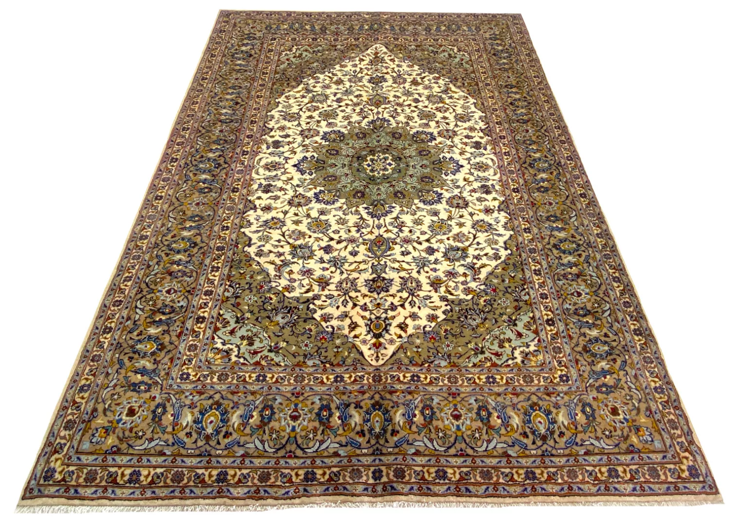 Handgeknüpfter Kashan Perserteppich, 320 × 215 cm, Wolle