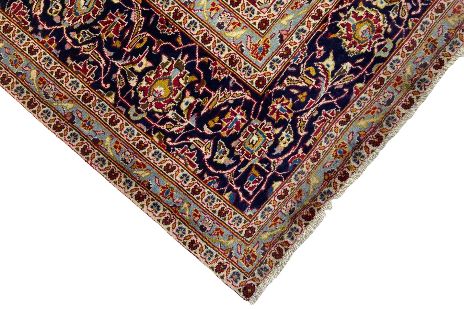 Handgeknüpfter Kashan Perserteppich, 346 × 289 cm, Wolle