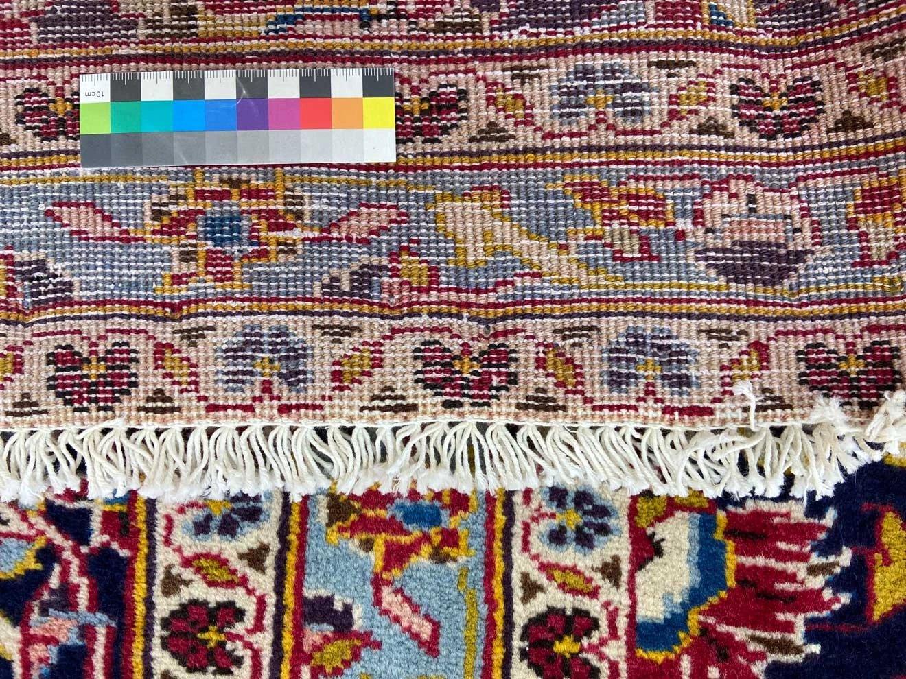 Handgeknüpfter Kashan Perserteppich, 346 × 289 cm, Wolle