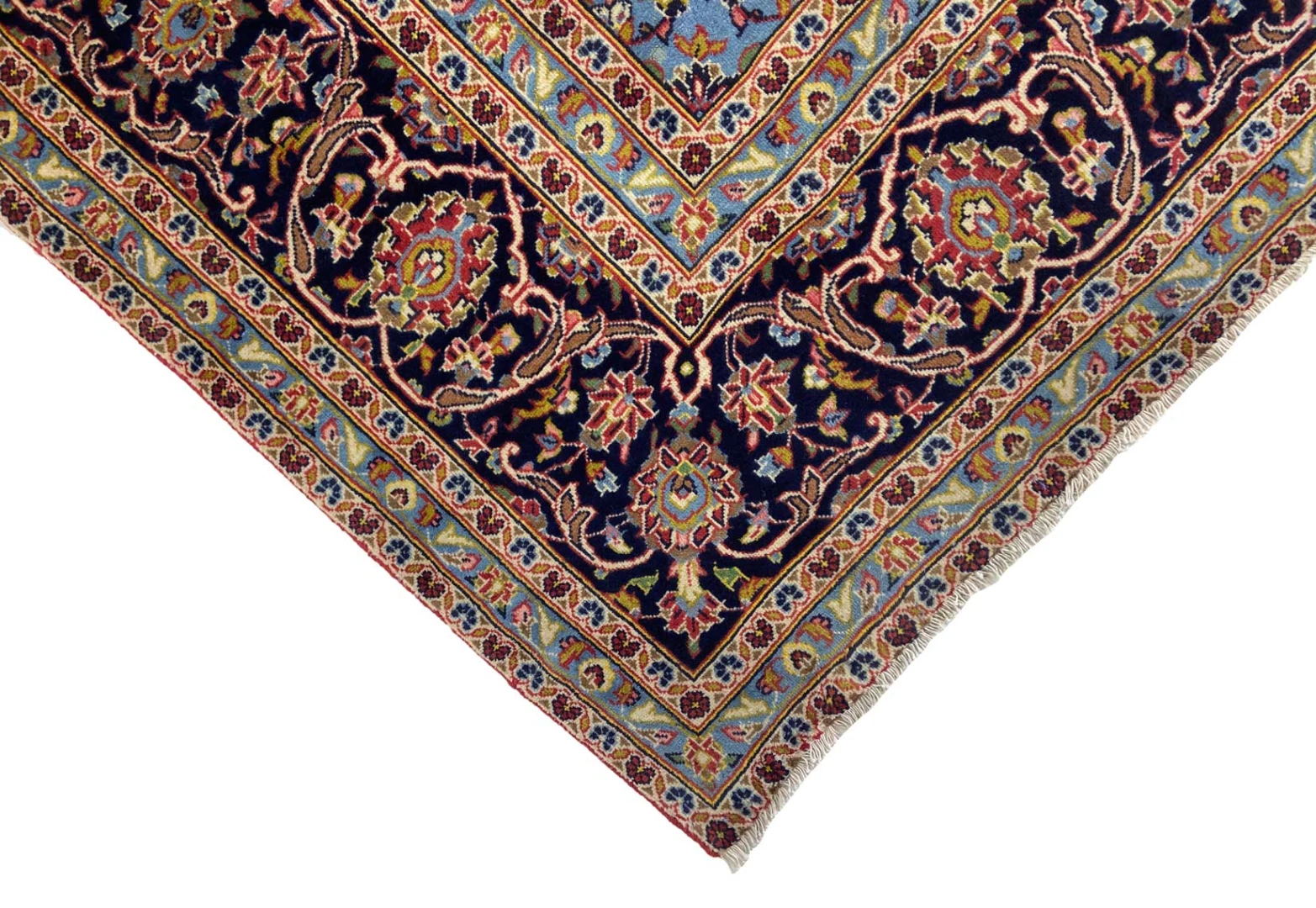 Kashan Perserteppich 348 × 254 cm aus Wolle, handgeknüpft