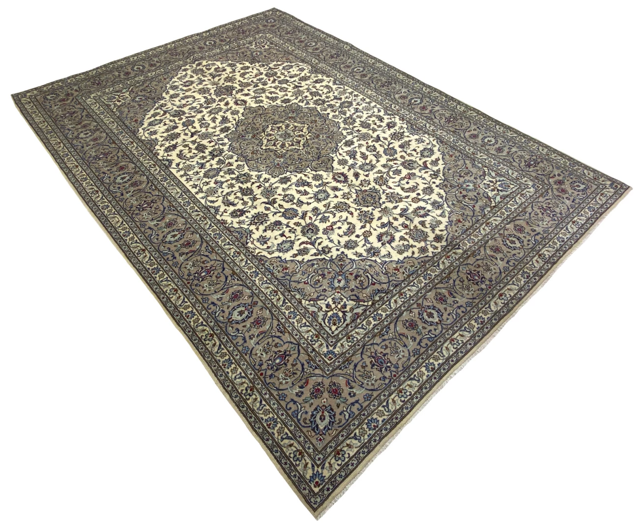 Kashan Perserteppich 349 × 241 cm aus Wolle, handgeknüpft