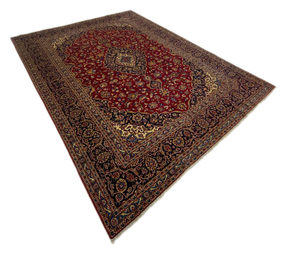 Handgeknüpfter Kashan Perserteppich 357 × 269 cm