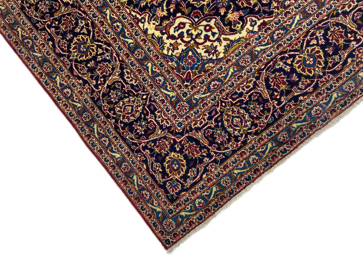 Handgeknüpfter Kashan Perserteppich 357 × 269 cm