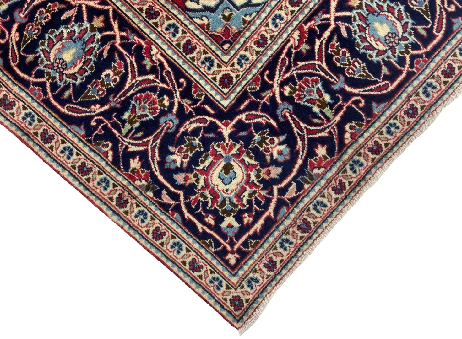 Kashan Perserteppich 364 × 235 cm aus Wolle, handgeknüpft