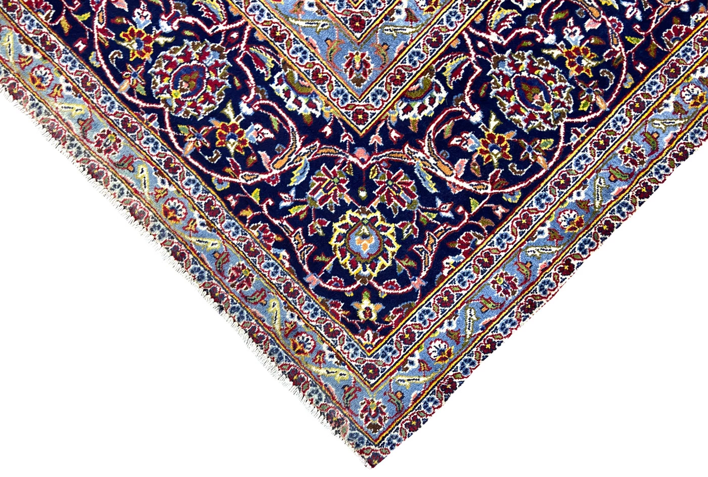 Kashan Perserteppich 394 × 294 cm aus Wolle, handgeknüpft