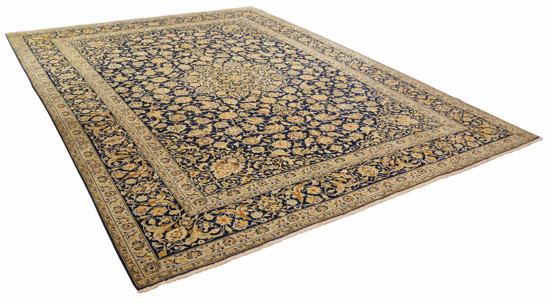 Handgeknüpfter Kashan Perserteppich, 395 × 296 cm, Wolle