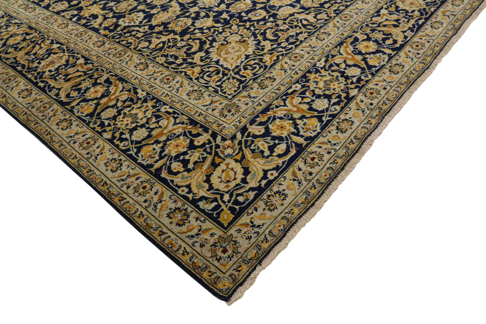 Handgeknüpfter Kashan Perserteppich, 395 × 296 cm, Wolle
