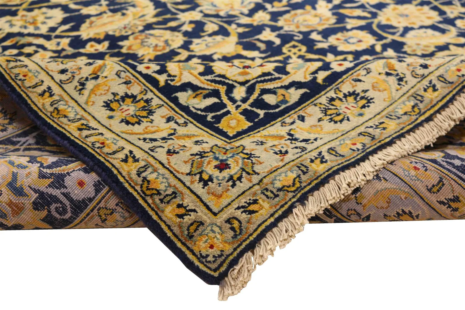Handgeknüpfter Kashan Perserteppich, 395 × 296 cm, Wolle