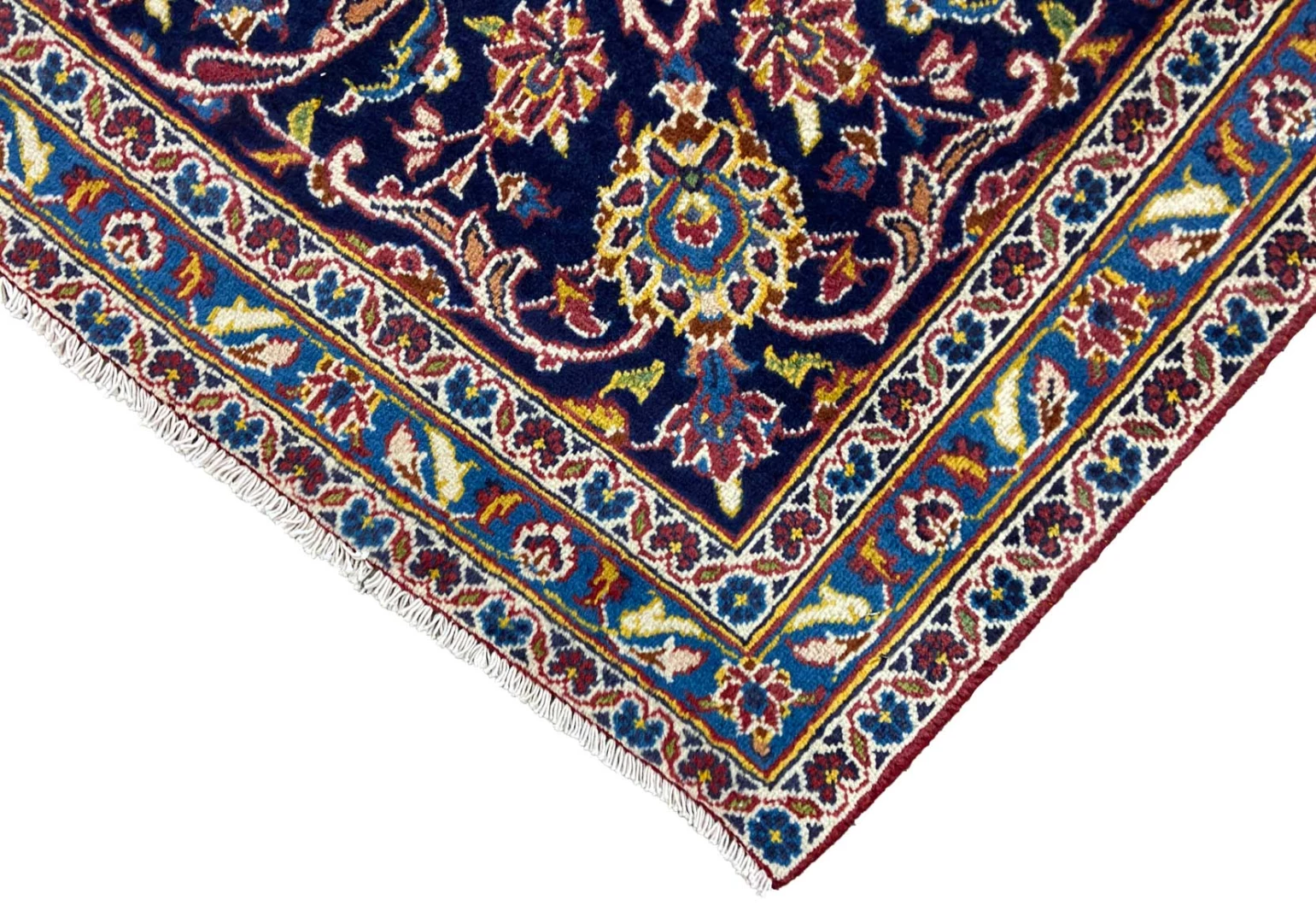 Kashan Perserteppich 396 × 291 cm aus Wolle, handgeknüpft