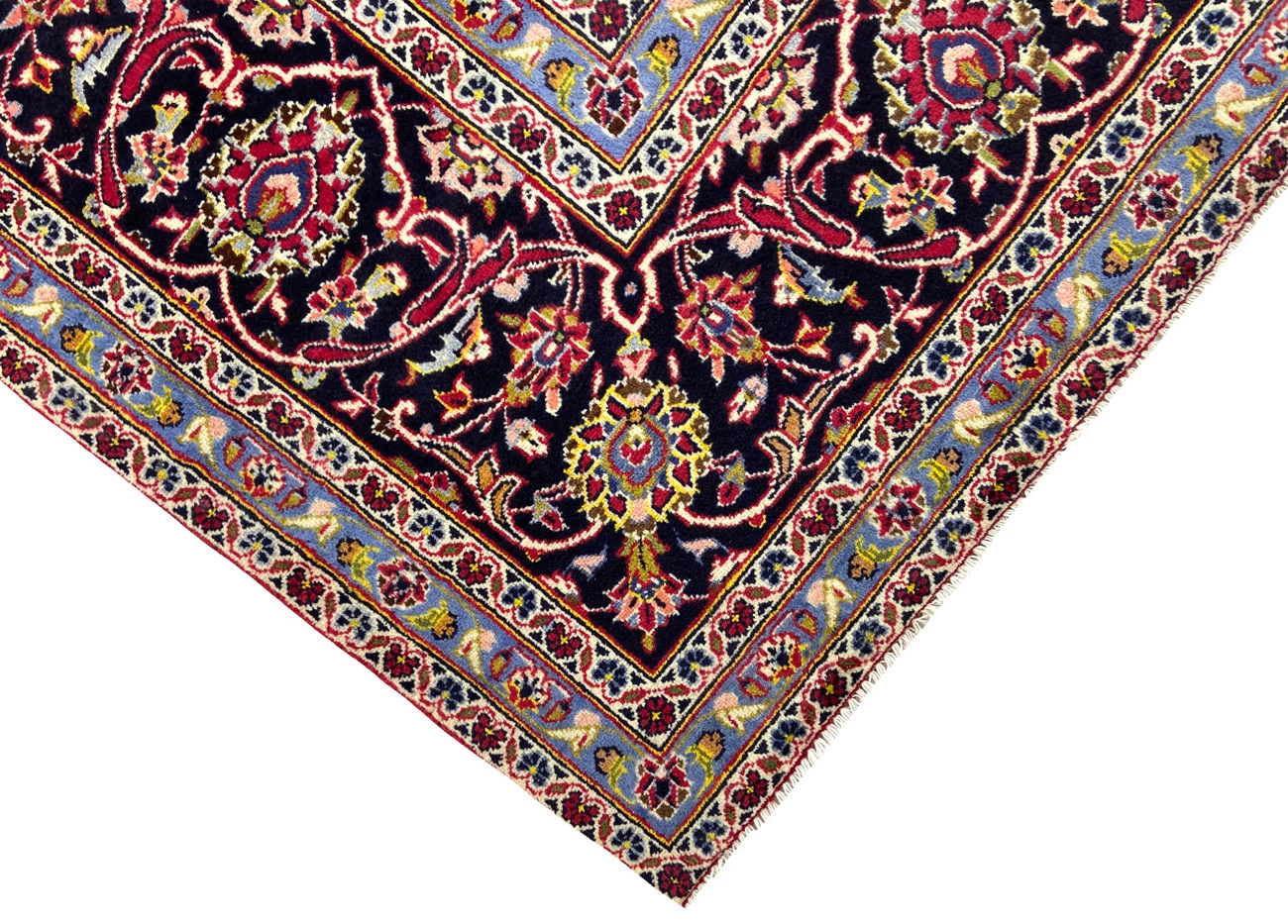 Handgeknüpfter Kashan Perserteppich, 399 × 291 cm, Wolle