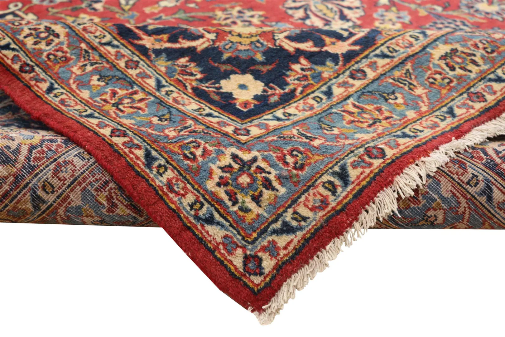 Handgeknüpfter Kashan Perserteppich, 402 × 275 cm, Wolle