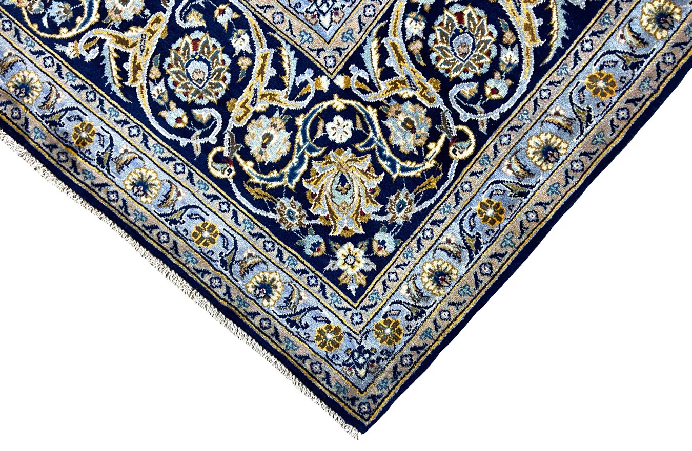 Kashan Perserteppich 402 × 296 cm aus Wolle, handgeknüpft