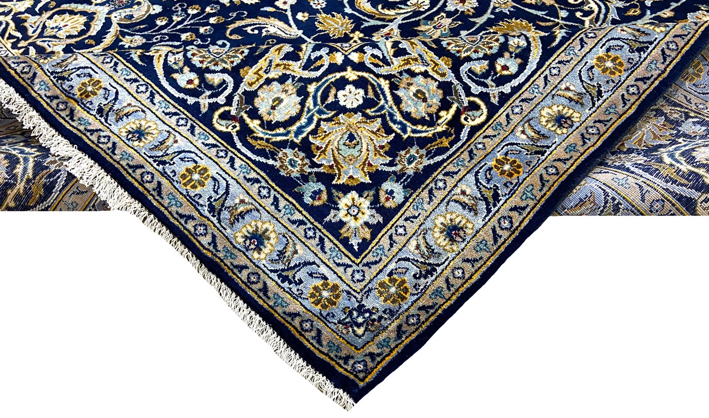 Kashan Perserteppich 402 × 296 cm aus Wolle, handgeknüpft