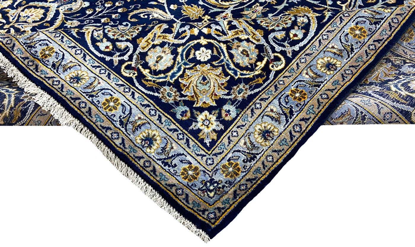 Kashan Perserteppich 402 × 296 cm aus Wolle, handgeknüpft