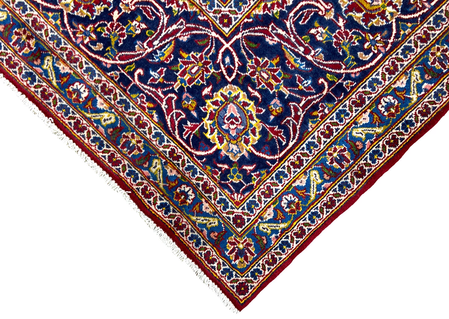 Handgeknüpfter Kashan Perserteppich, 402 × 301 cm, Wolle