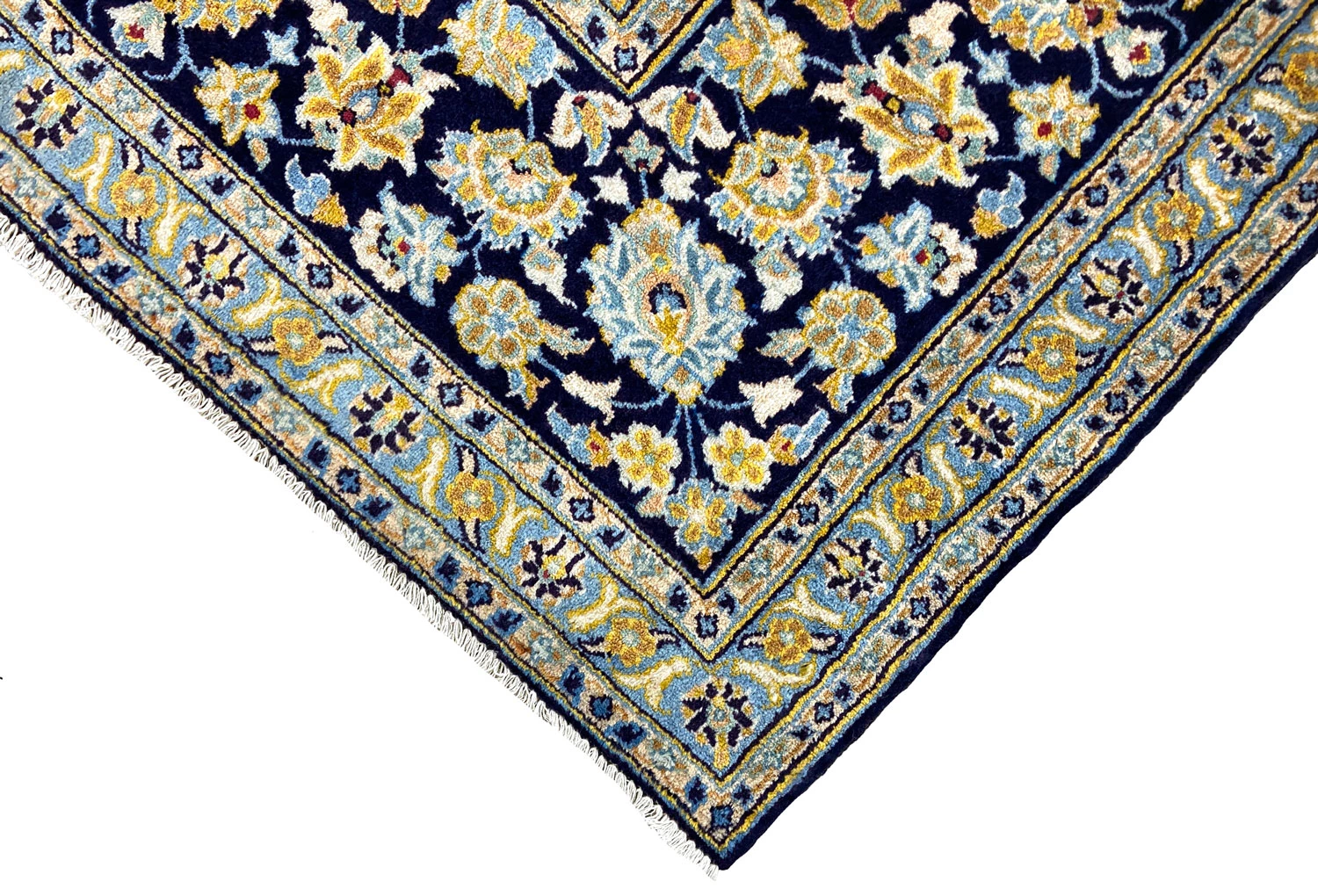 Handgeknüpfter Kashan Perserteppich, 402 × 309 cm, Wolle