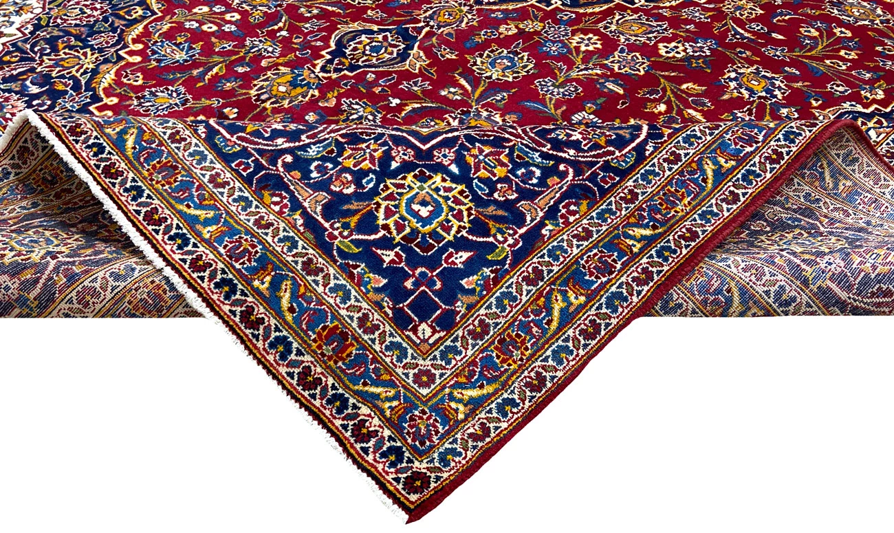 Kashan Perserteppich 405 × 269 cm aus Wolle, handgeknüpft