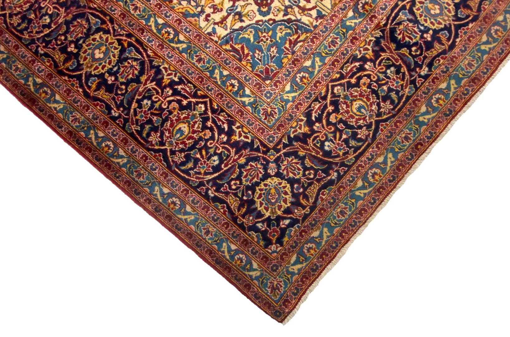 Kashan Perserteppich 407 × 294 cm aus Wolle, handgeknüpft